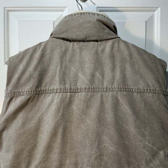 Eddie Bauer VINTAGE 80s Goose Down Vest Corduroy Collar Quilted Size Large - Picture 5 of 14